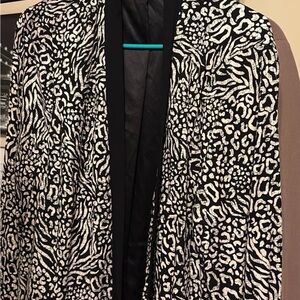 Torrid Monochrome Animal Print Blazer